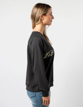 Load image into Gallery viewer, LEOPARD STRIPE EVERYDAY SWEATER
