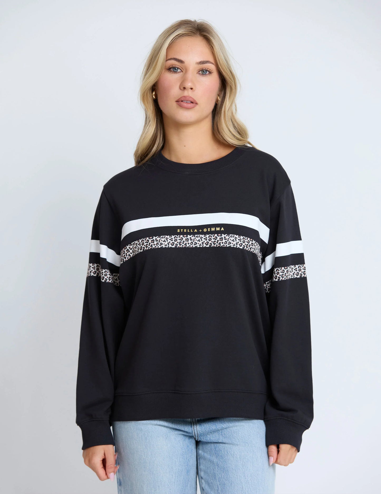 BLACK LEOPARD CLASSIC SWEATER