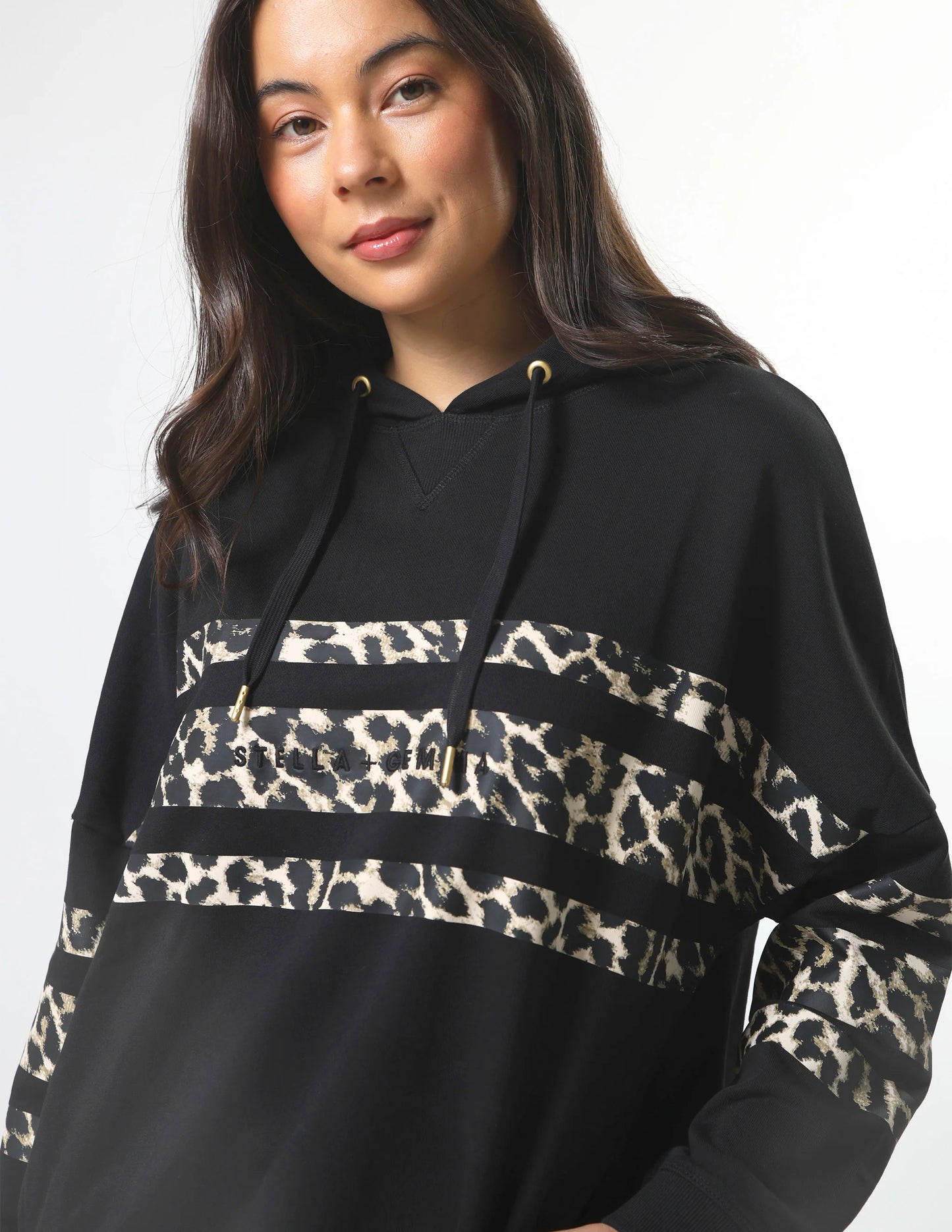BLACK LEOPARD NEWPORT HOODIE