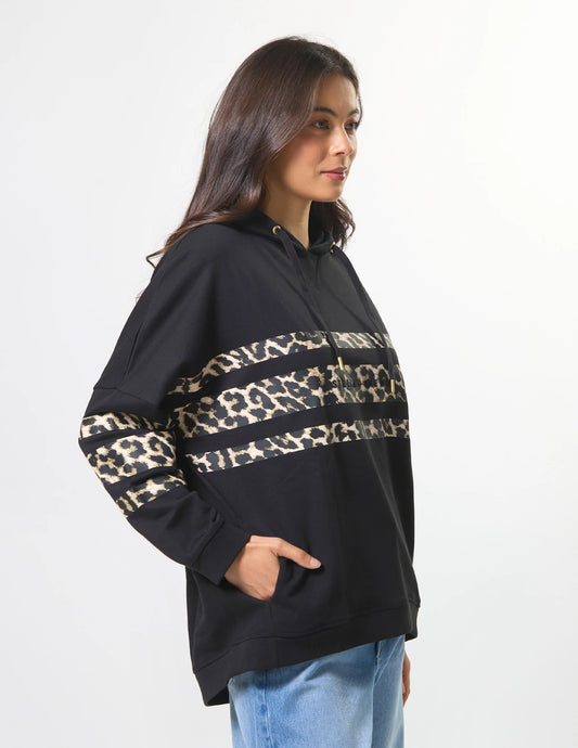 BLACK LEOPARD NEWPORT HOODIE