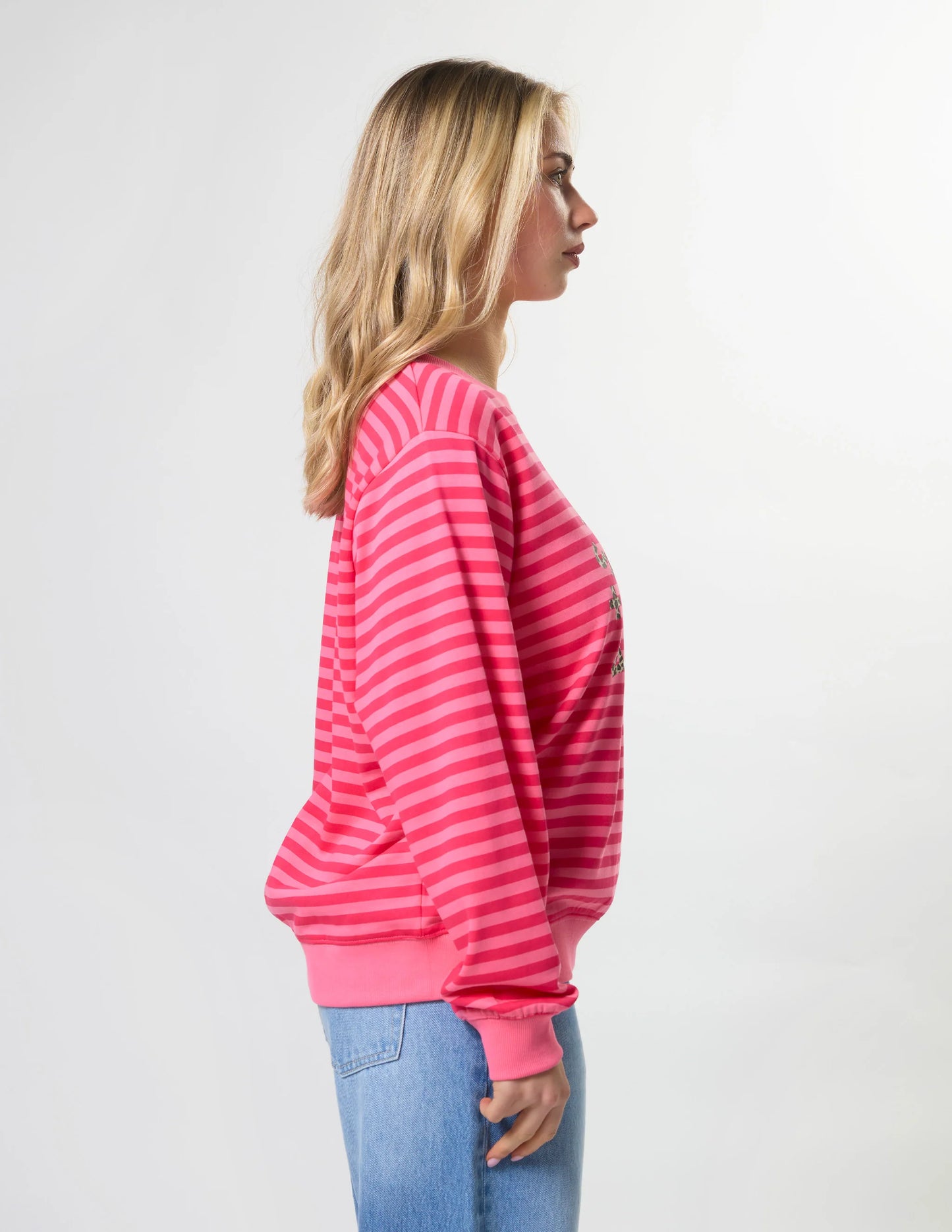 STELLA + GEMMA LEOPARD ROTATION SWEAT