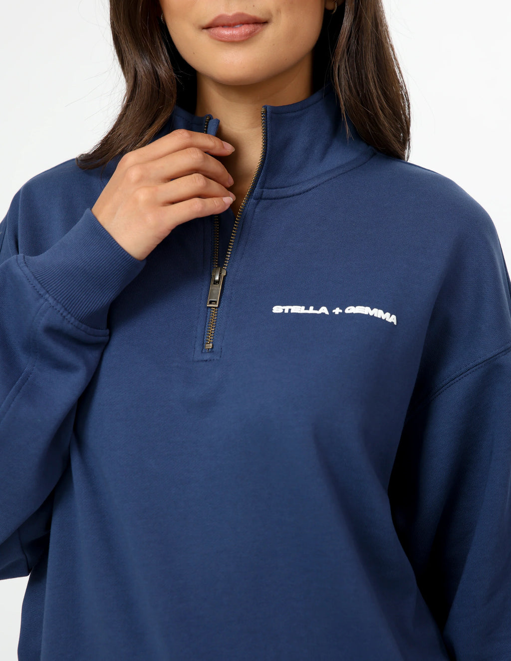 CORE ZIP SWEATER IN MARINE CORE