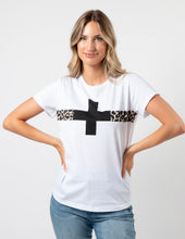 Load image into Gallery viewer, LEOPARD STRIPE TEE
