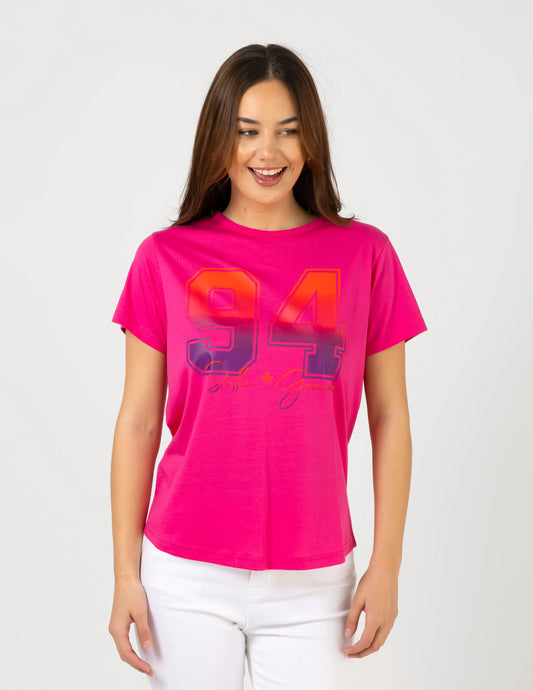 OMBRE VARSITY TEE