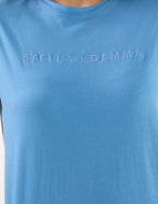 SKY  LOGO CUFF TEE
