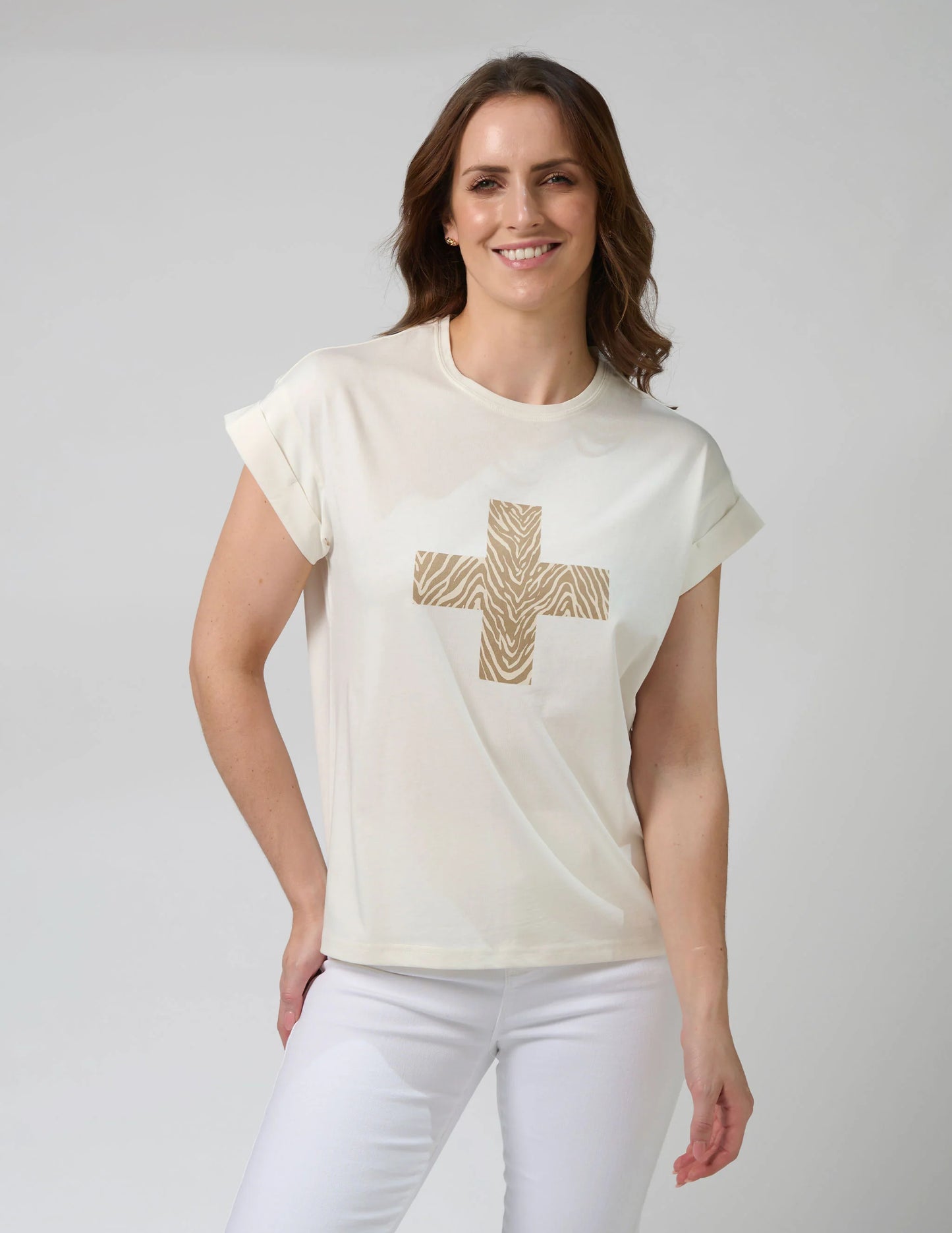 CUFF TEE ZEBRA CROSS