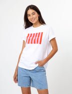 CANDY STRIPE SOHO CUFF TEE