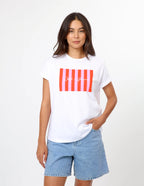 CANDY STRIPE SOHO CUFF TEE