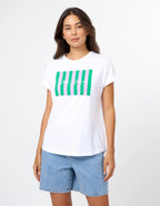 PICNIC STRIPES SOHO CUFF TEE