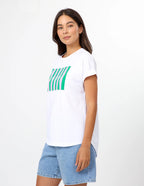 PICNIC STRIPES SOHO CUFF TEE