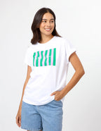 PICNIC STRIPES SOHO CUFF TEE