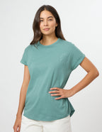 SOHO CUFF TEE IN DEEP SAGE