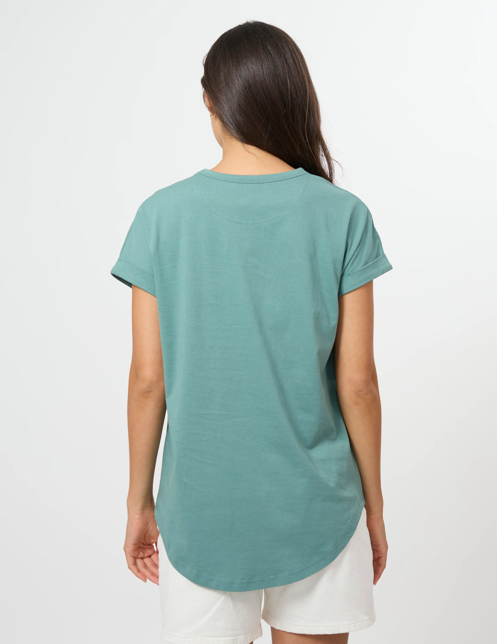 SOHO CUFF TEE IN DEEP SAGE