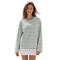 BILLIE LONG SLEEVE TEE IN BEIGE AND GREEN