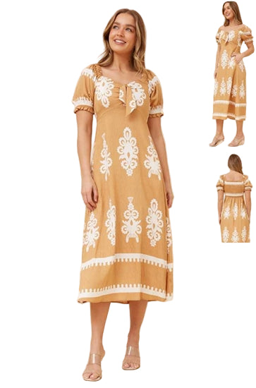 ALANI DRESS IN BEIGE
