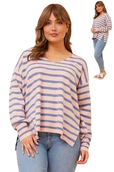 NATALIA STRIPE PULLOVER