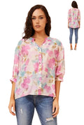 JAXIE TOP IN MULTI PINK