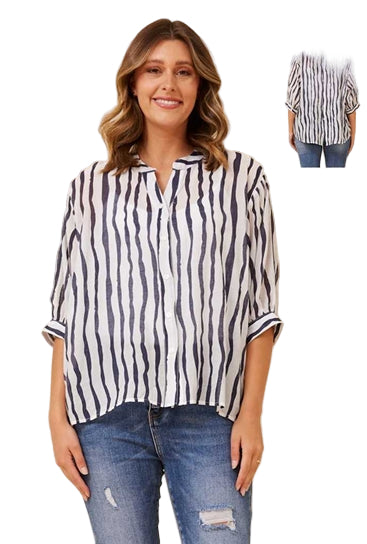 ROMY TOP IN NAVY