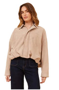 SUEDE JACKET IN BEIGE