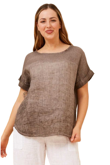 DARCY TOP IN CHOCOLATE