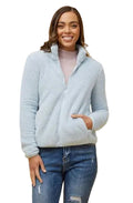 ZIP UP JACKET IN PALE BLUE