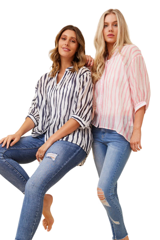 ROMY TOP IN NAVY