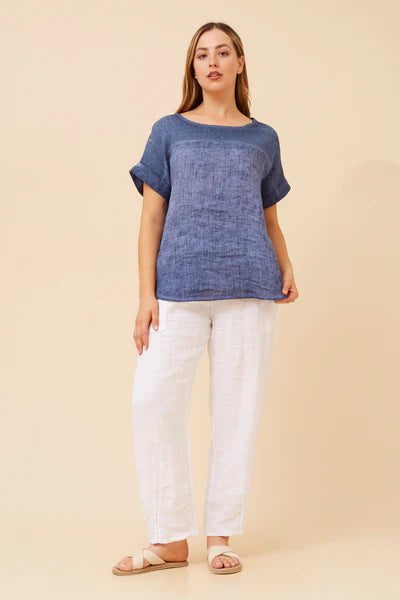 DARCY TOP IN INDIGO