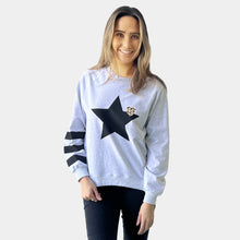 Load image into Gallery viewer, Leopard Heart And Star Print Sweater
