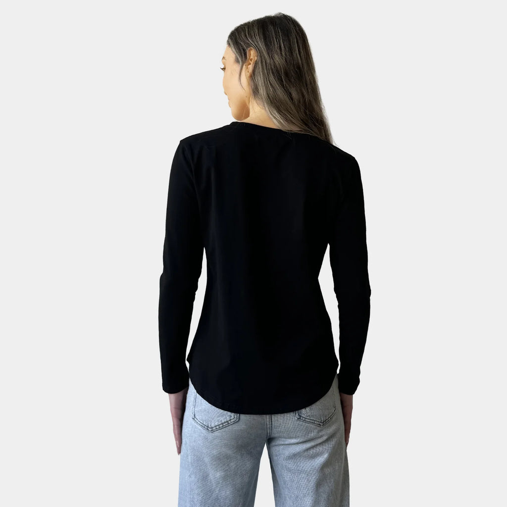 AMYIC BLACK LONG SLEEVE TEE