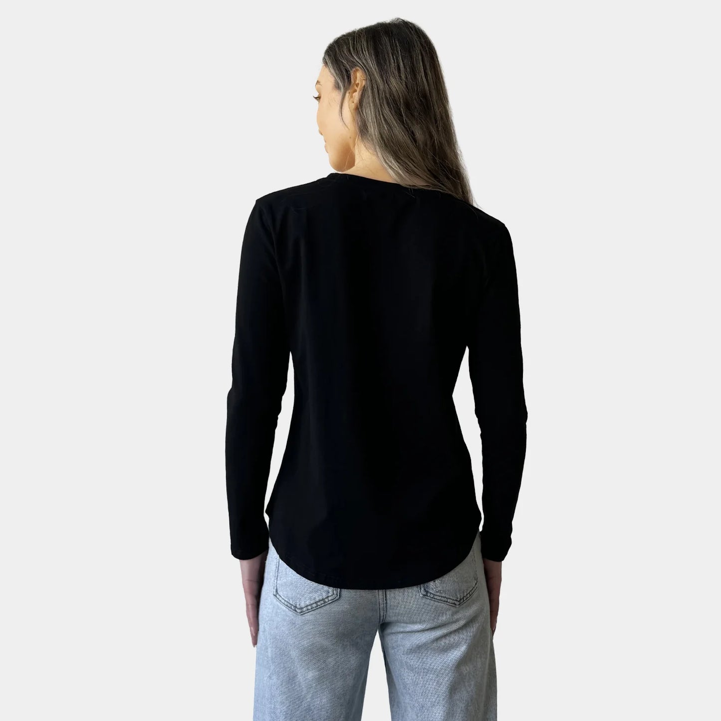 AMYIC BLACK LONG SLEEVE TEE