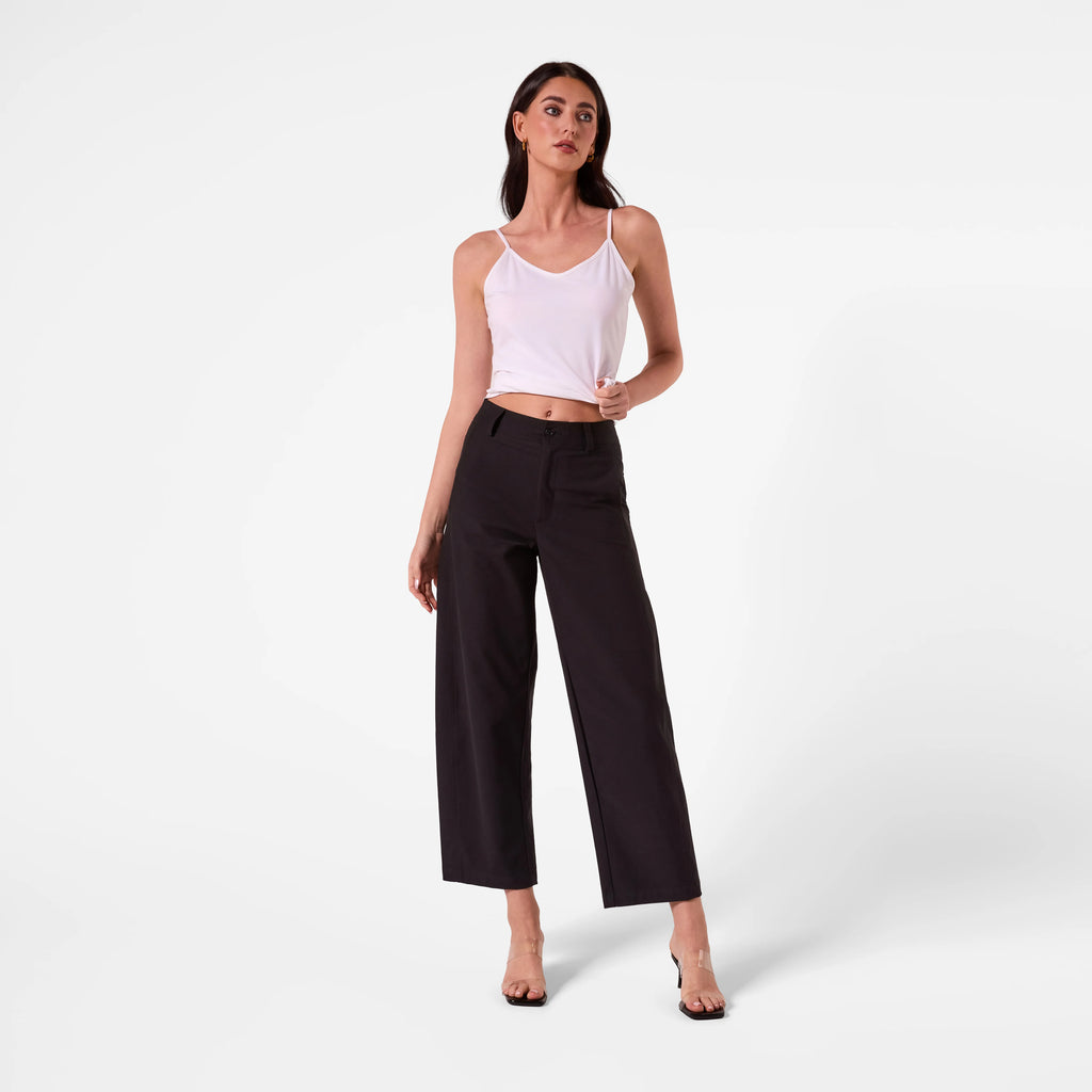 AMYIC BARREL LEG PANT BLACK
