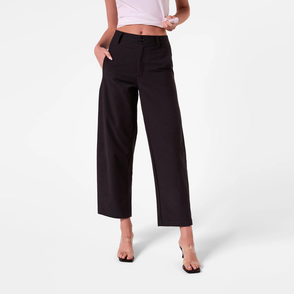 AMYIC BARREL LEG PANT BLACK