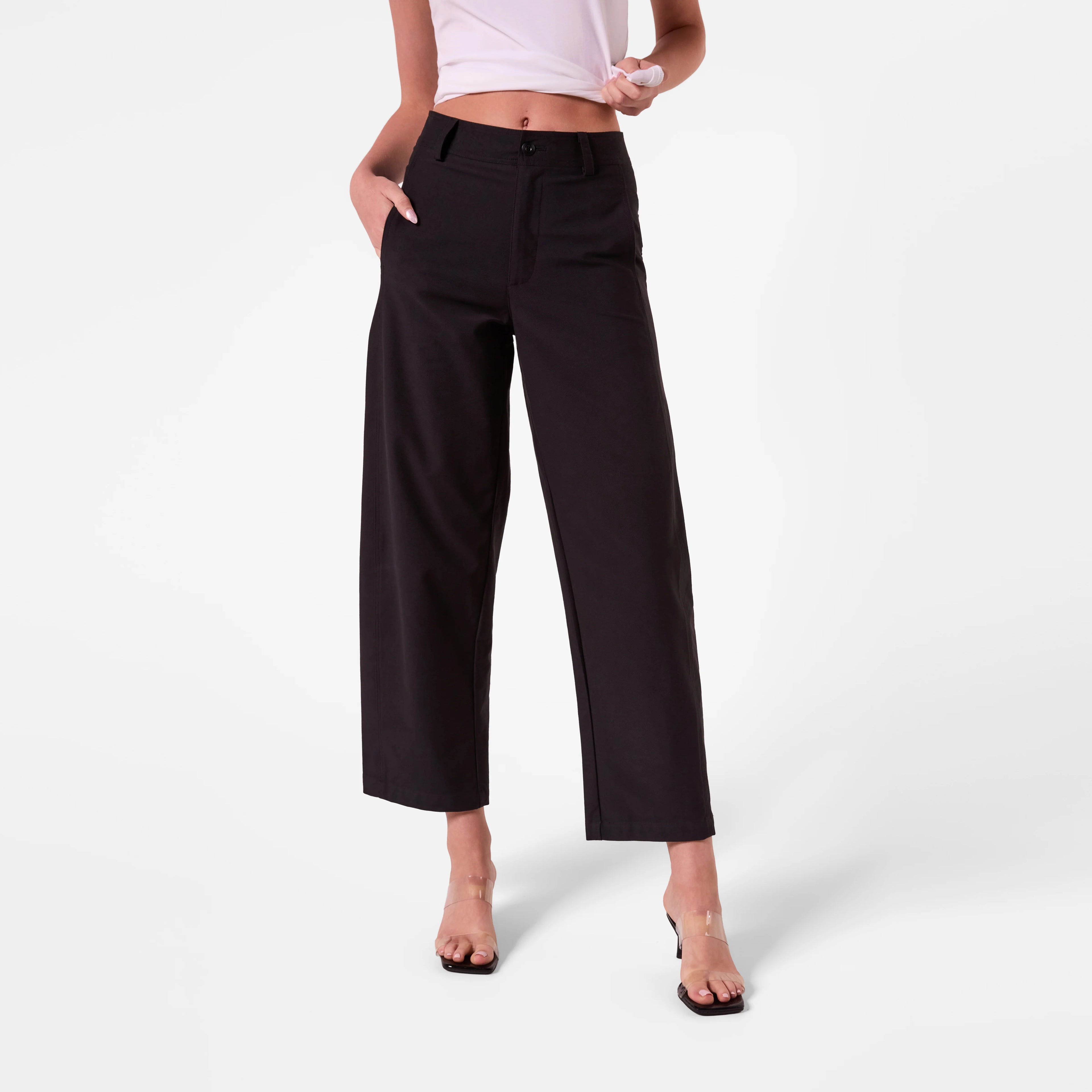 AMYIC BARREL LEG PANT BLACK