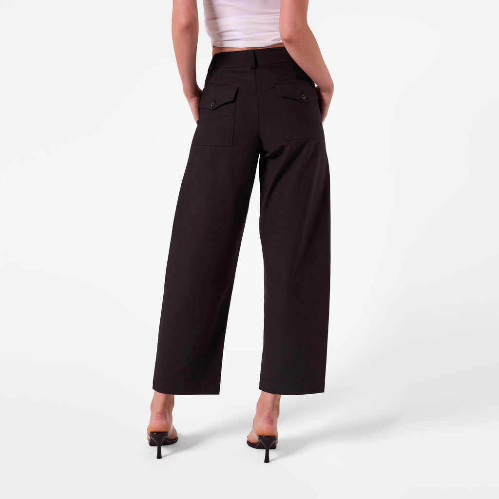 AMYIC BARREL LEG PANT BLACK