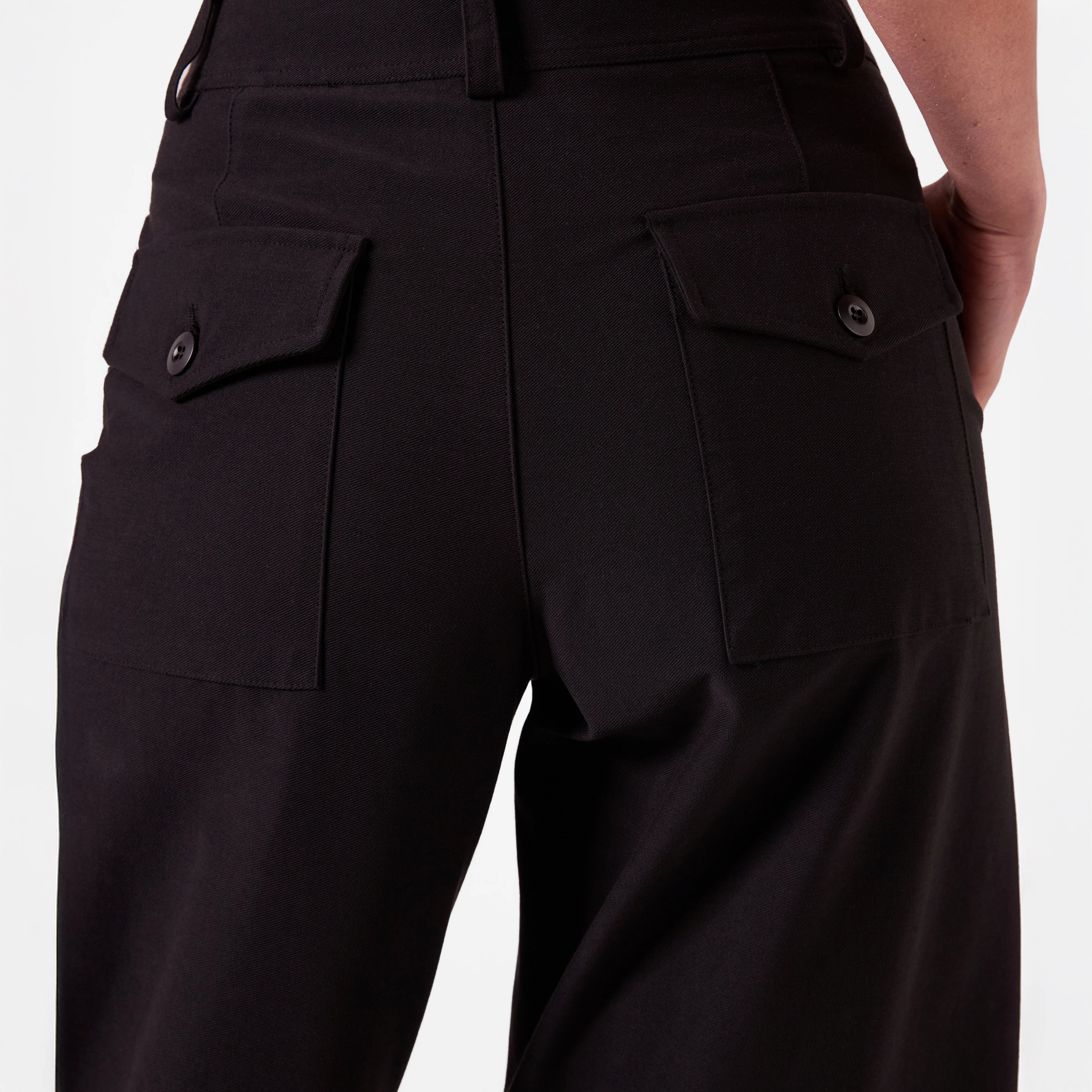 AMYIC BARREL LEG PANT BLACK