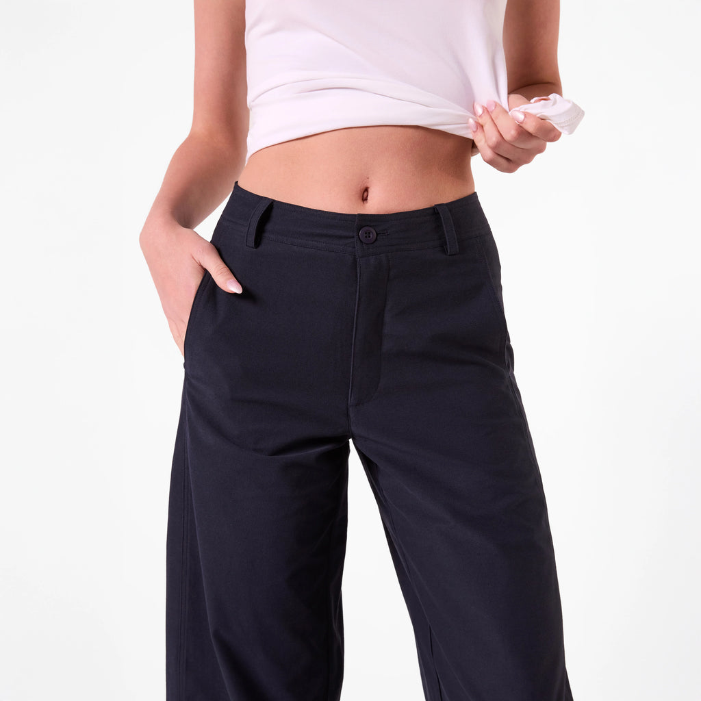 AMYIC BARREL LEG PANT IN NAVY
