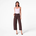 AMYIC BARREL LEG PANT IN CHOCOLATE