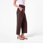 AMYIC BARREL LEG PANT IN CHOCOLATE