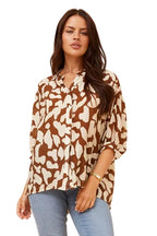 JAXIE TOP IN CHOCOLATE