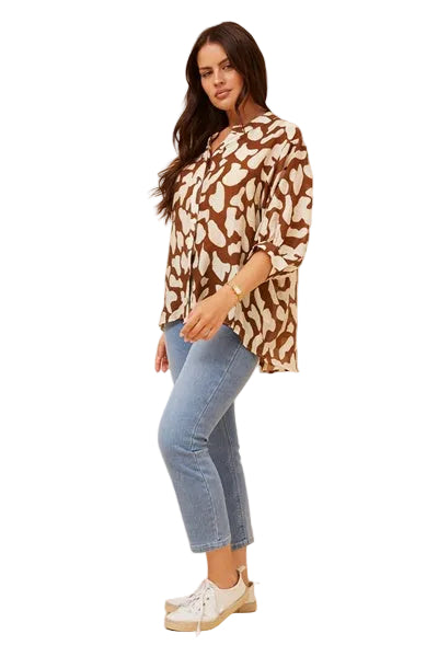 JAXIE TOP IN CHOCOLATE