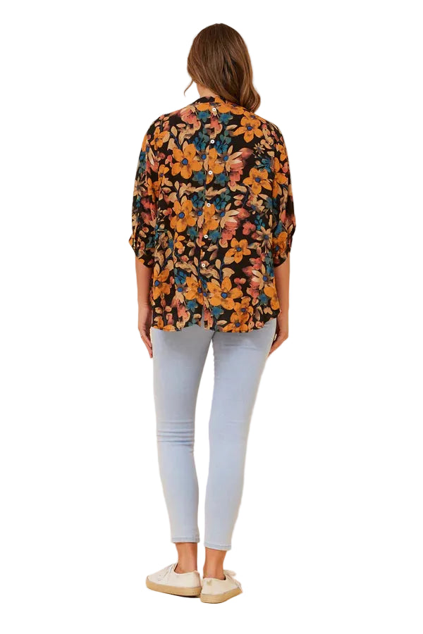 JAXIE TOP IN MULTI BLACK