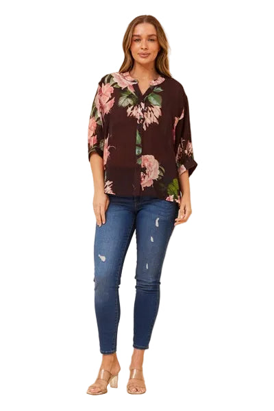 JAXIE TOP IN EGGPLANT