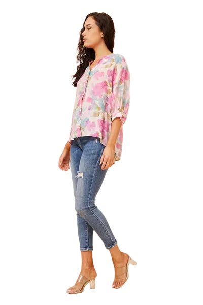 JAXIE TOP IN MULTI PINK