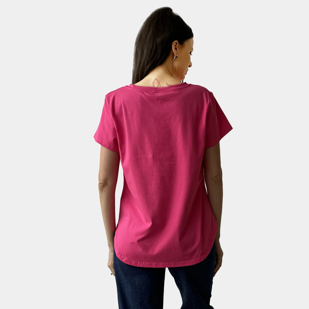 HEART FOIL HOT PINK TEE