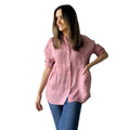 LOOSE LINEN SHIRT PINK