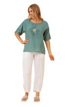 CIENNA TOP IN TIFFANY BLUE