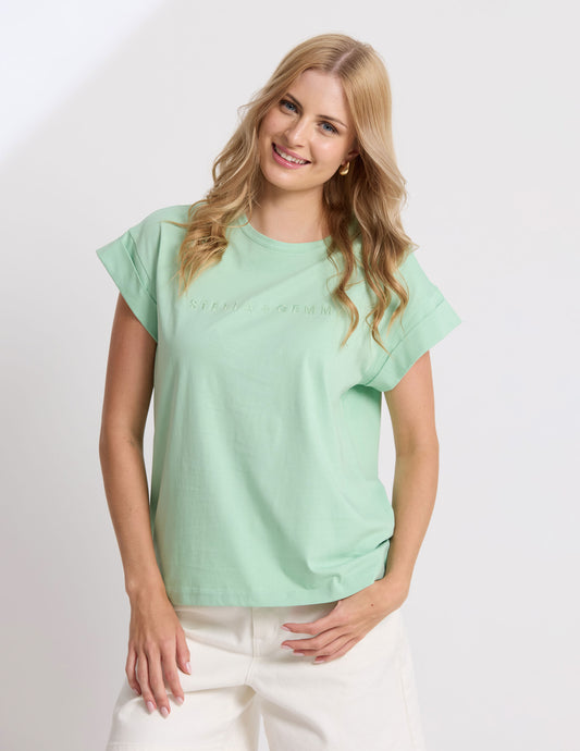 STELLA + GEMMA  LOGO CUFF TEE