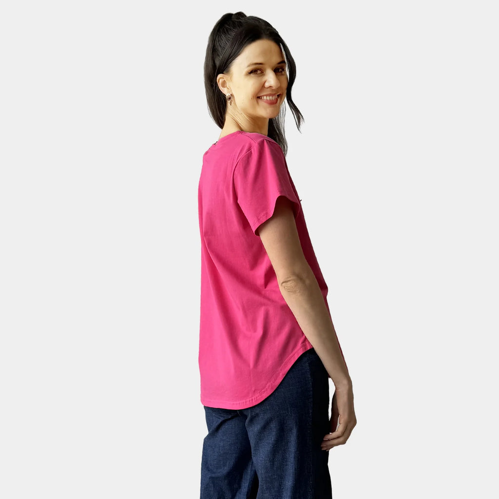 HEART FOIL HOT PINK TEE