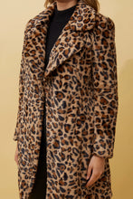 Load image into Gallery viewer, LEOPARD  FAUX FUR COAT
