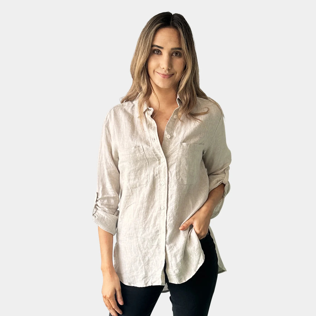 DEE LINEN SHIRT IN NATURAL